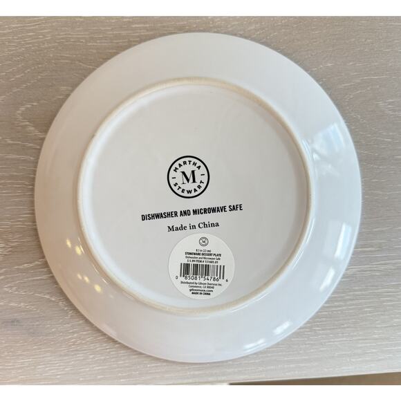 Martha Stewart Plate Pink/White Bunny Rabbit Easter Cottage Core Granny NWT - Picture 3 of 4